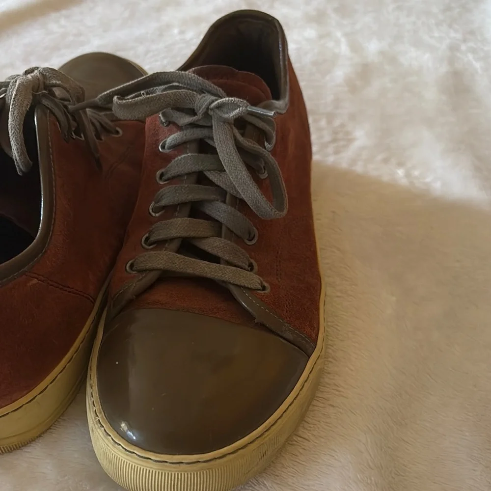 Gently Loved Men's Suede Leather Sneakers by LANVIN